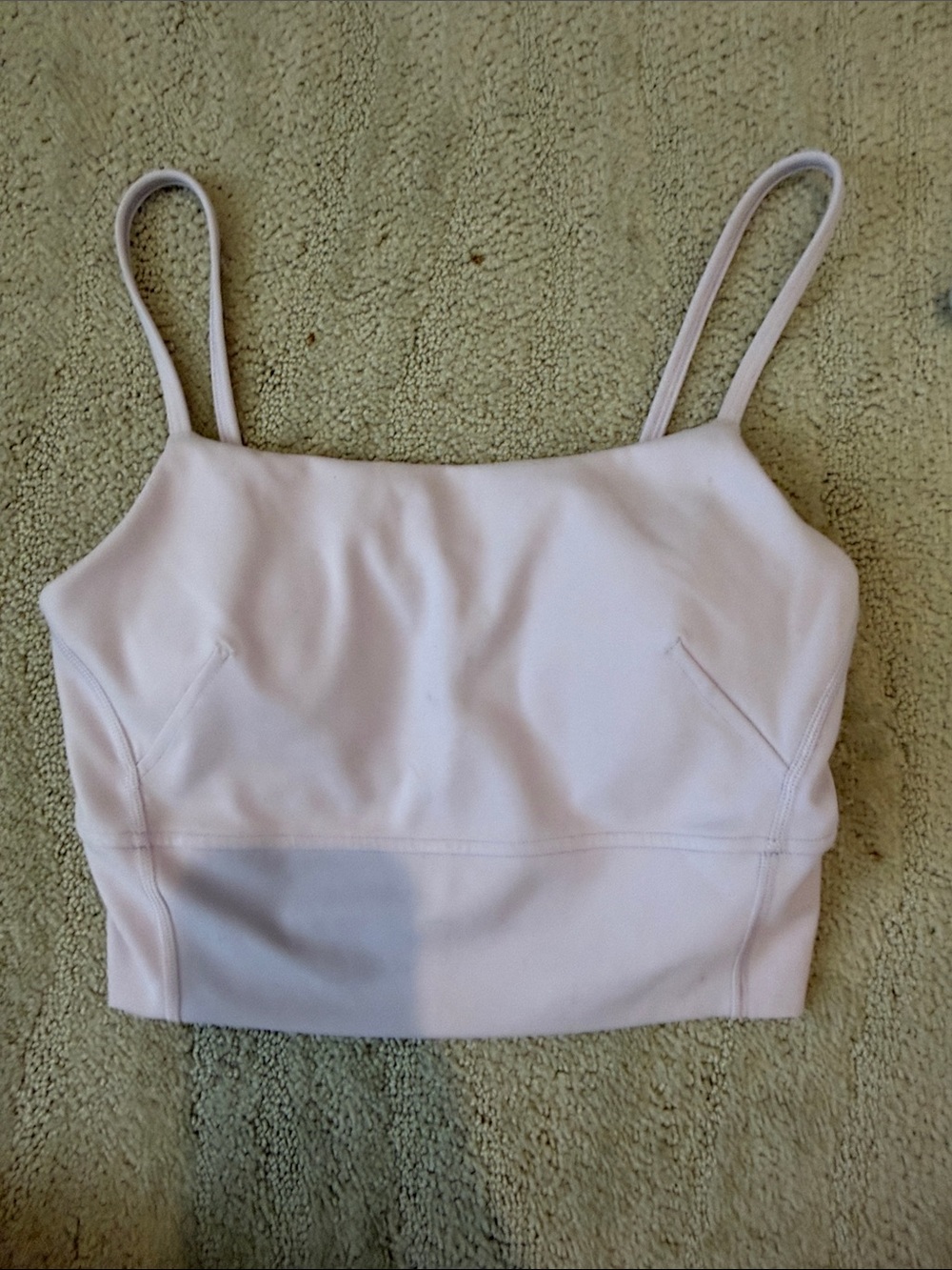 Women’s lilac long line sports bra / cropped tank